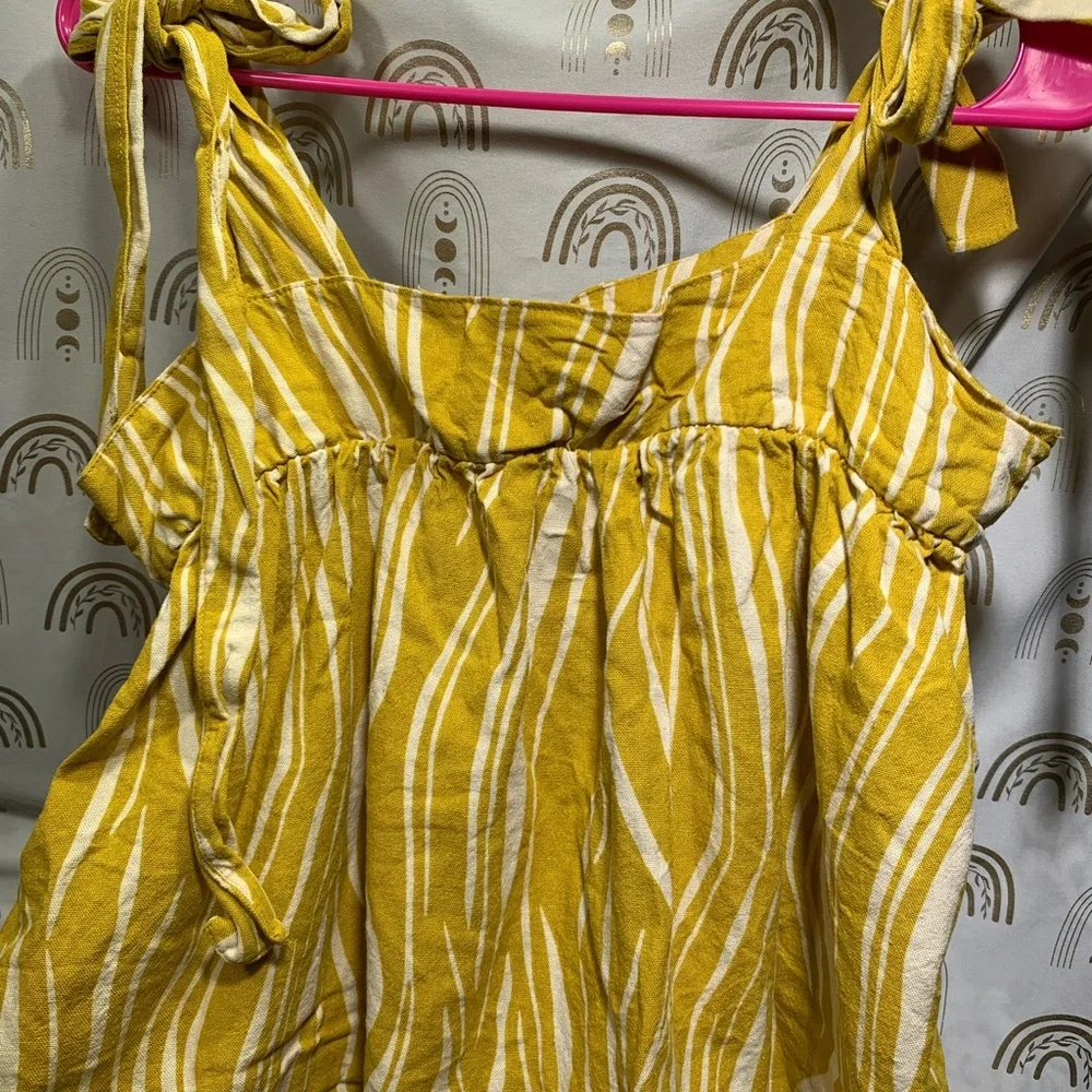 Chic Yellow and White Striped Camisole - Picture 2 of 4